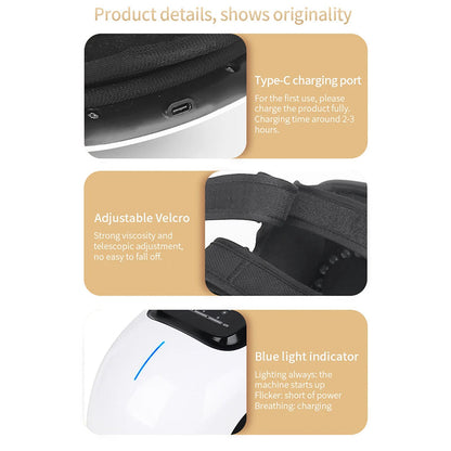 PekaFlexi Cordless Knee Massager with Red Light Therapy & Vibration