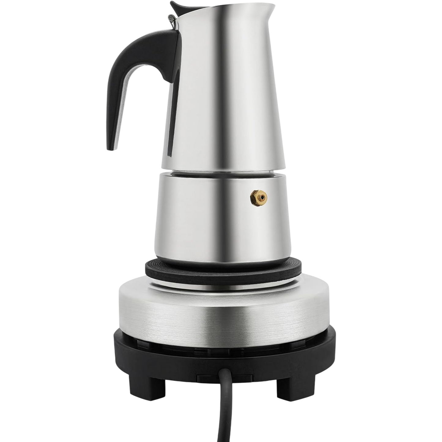 PeviComak Electric Coffee Percolator – 304 Stainless Steel with 5-Gear Temperature Control