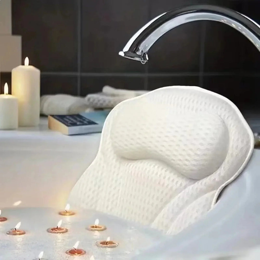 PilivKaxi Ergonomic Bath Pillow with Neck & Back Support