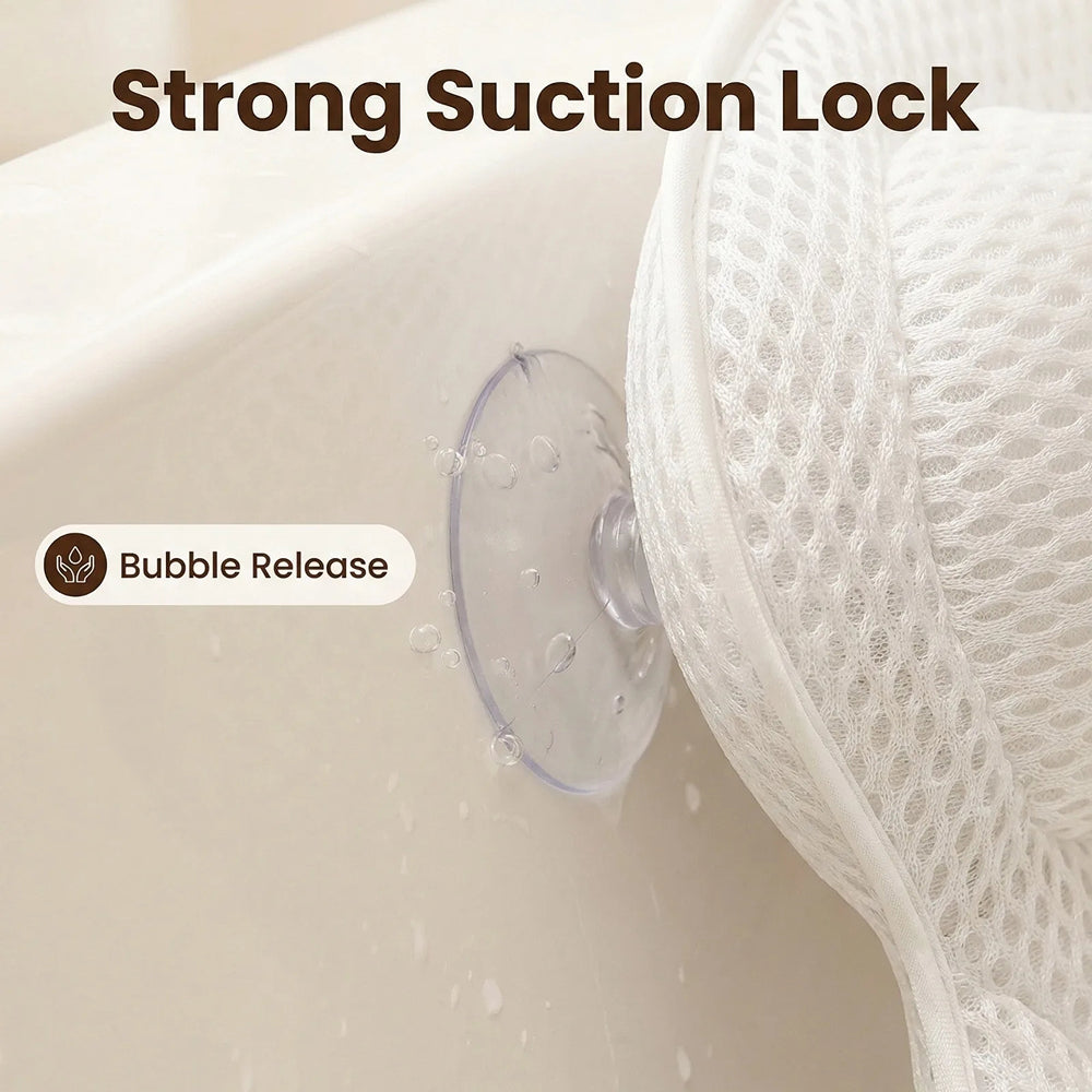 PilivKaxi Ergonomic Bath Pillow with Neck & Back Support