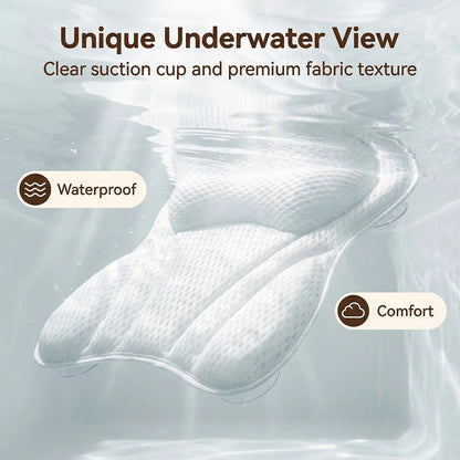 PilivKaxi Ergonomic Bath Pillow with Neck & Back Support