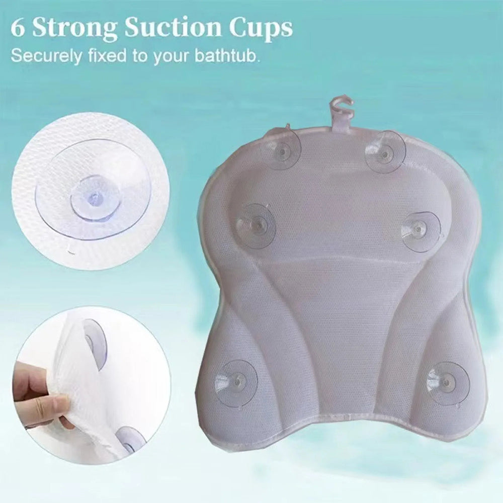 PilivKaxi Ergonomic Bath Pillow with Neck & Back Support