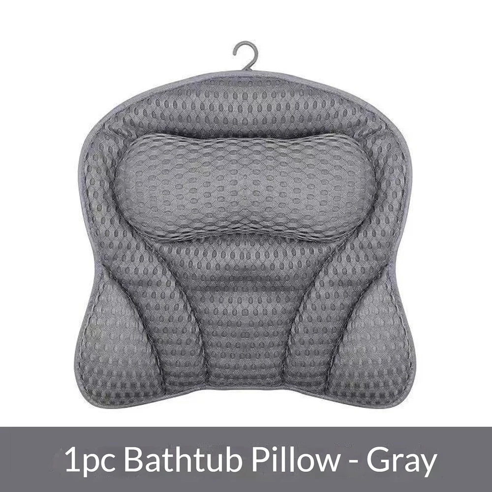 PilivKaxi Ergonomic Bath Pillow with Neck & Back Support