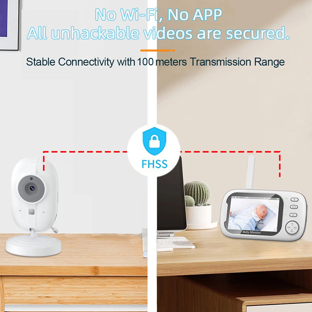 PoiseFin Secure FHSS Baby Monitor No Wi-Fi Privacy Guaranteed