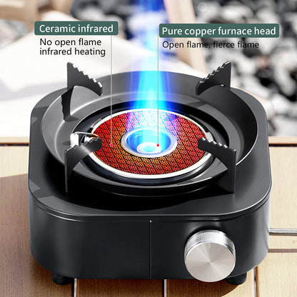 PotixGax 4000W Portable Gas Stove – Dual-Mode Burner, Safety Separated Tank & Indoor-Safe Design