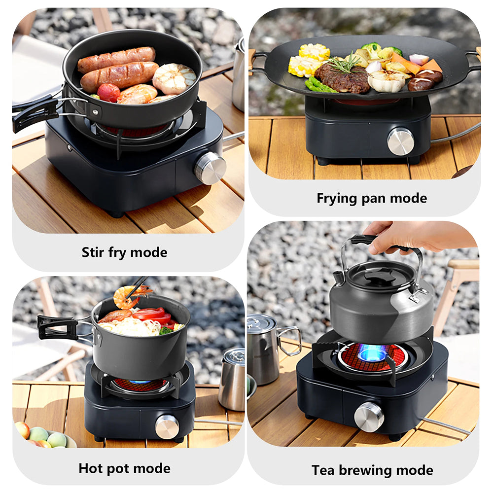 PotixGax 4000W Portable Gas Stove – Dual-Mode Burner, Safety Separated Tank & Indoor-Safe Design
