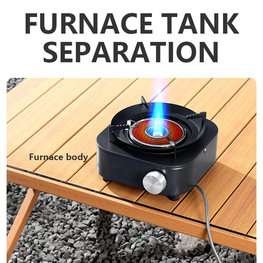 PotixGax 4000W Portable Gas Stove – Dual-Mode Burner, Safety Separated Tank & Indoor-Safe Design