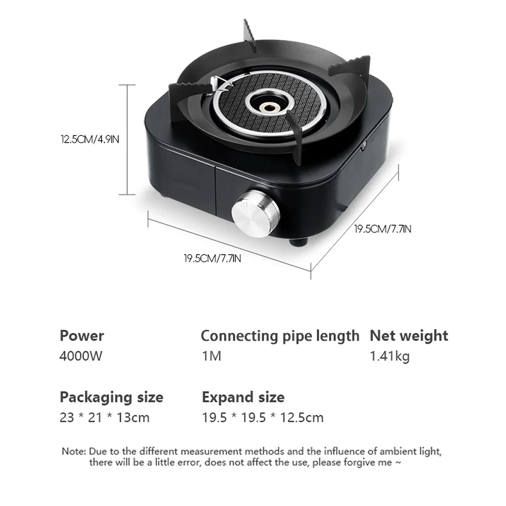 PotixGax 4000W Portable Gas Stove – Dual-Mode Burner, Safety Separated Tank & Indoor-Safe Design