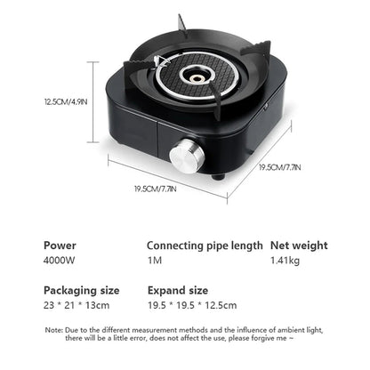 PotixGax 4000W Portable Gas Stove – Dual-Mode Burner, Safety Separated Tank & Indoor-Safe Design