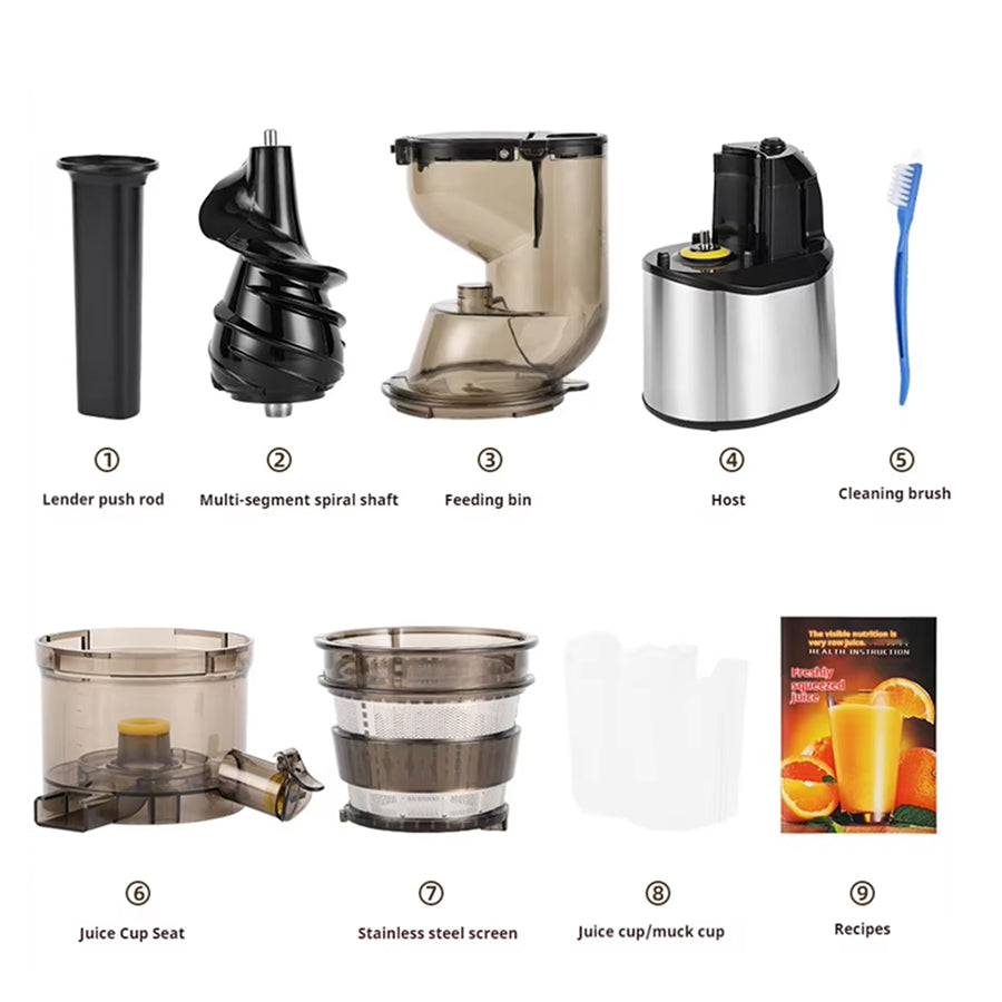 PressVoxa Masticating Cold Press Juicer 97% Yield