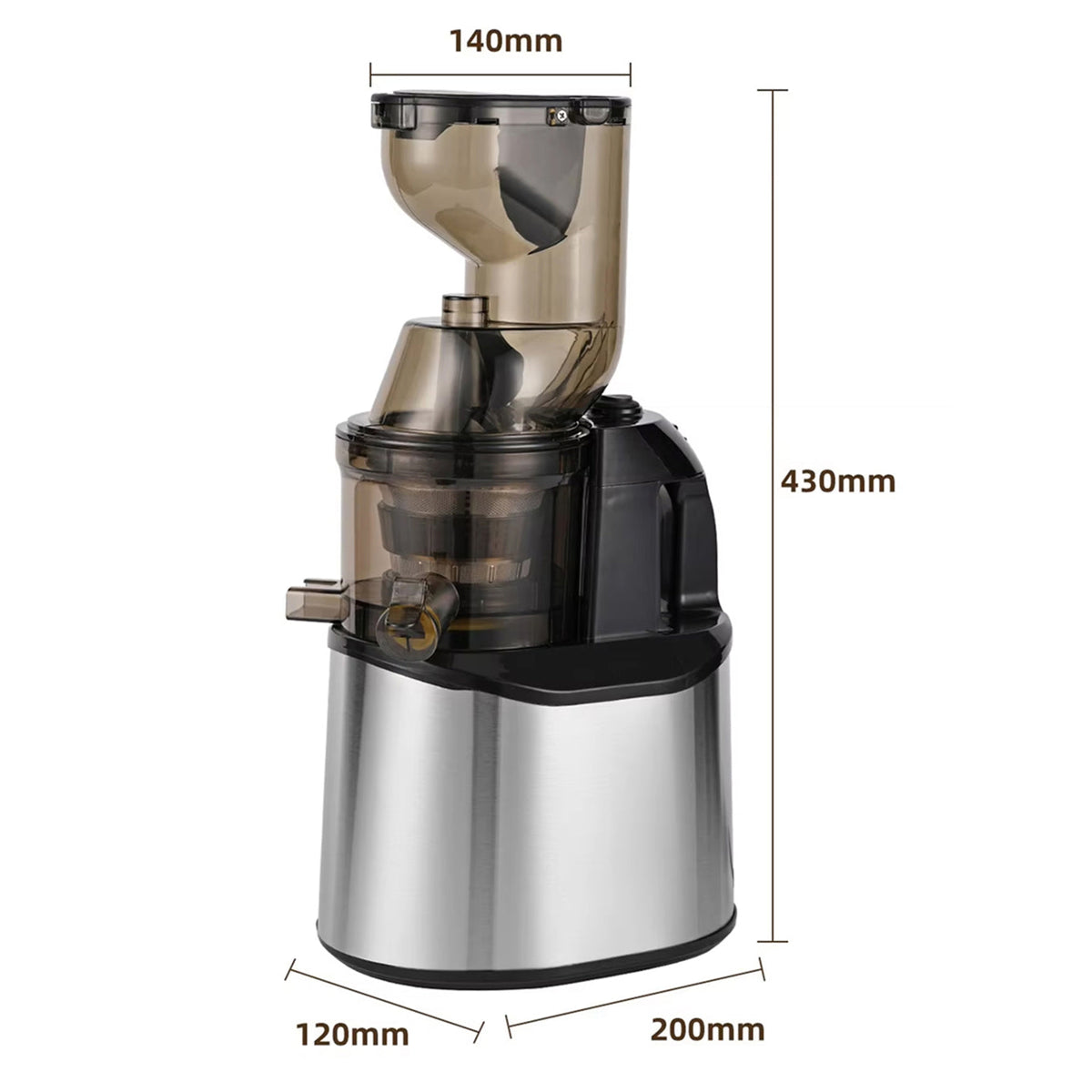 PressVoxa Masticating Cold Press Juicer 97% Yield