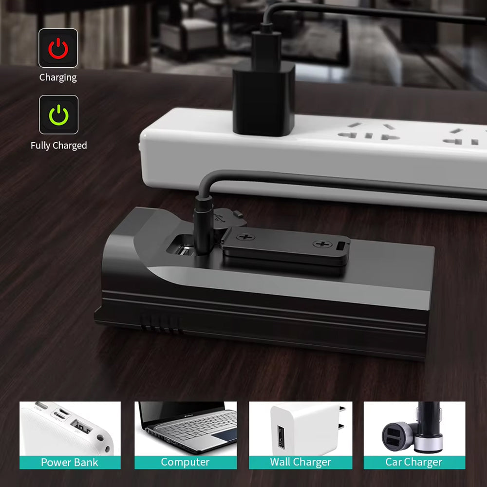 PumiLoci Rechargeable Bike Light with Power Bank & 10000mAh Battery