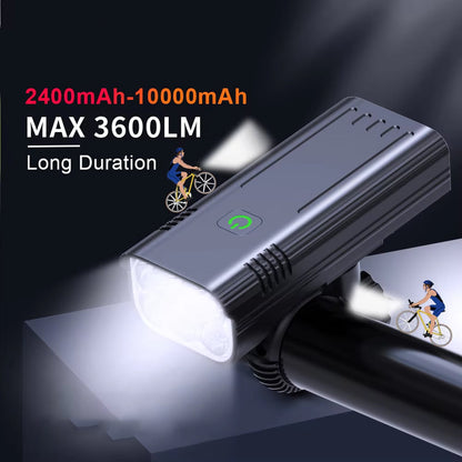 PumiLoci Rechargeable Bike Light with Power Bank & 10000mAh Battery