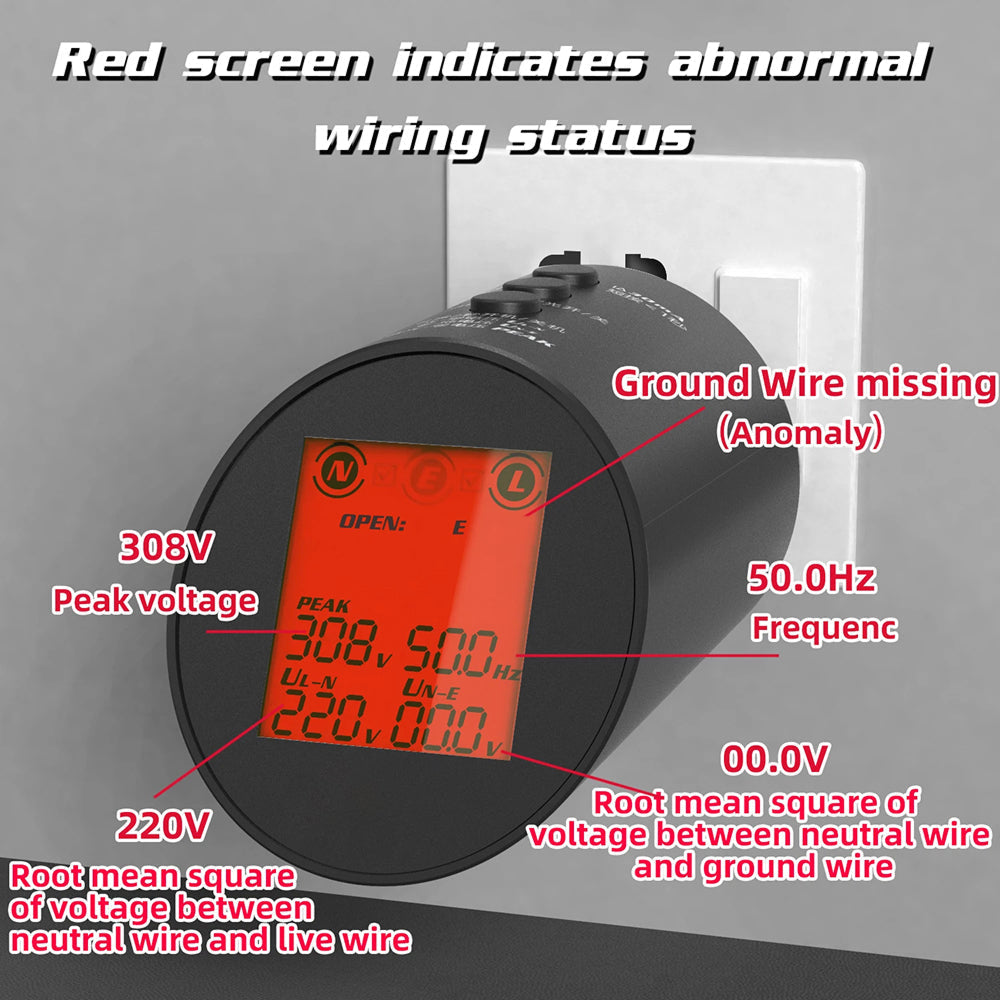 RefGriote Professional TRMS Outlet and Circuit Wiring Fault Analyzer