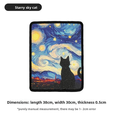 RenoBarg Art-Style Wall Mounted Cat Scratching Pad