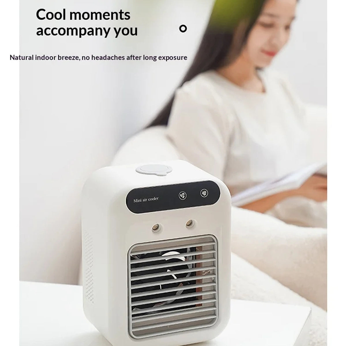 RimiLoxa Portable Air Cooler & Humidifier with 10m Reach
