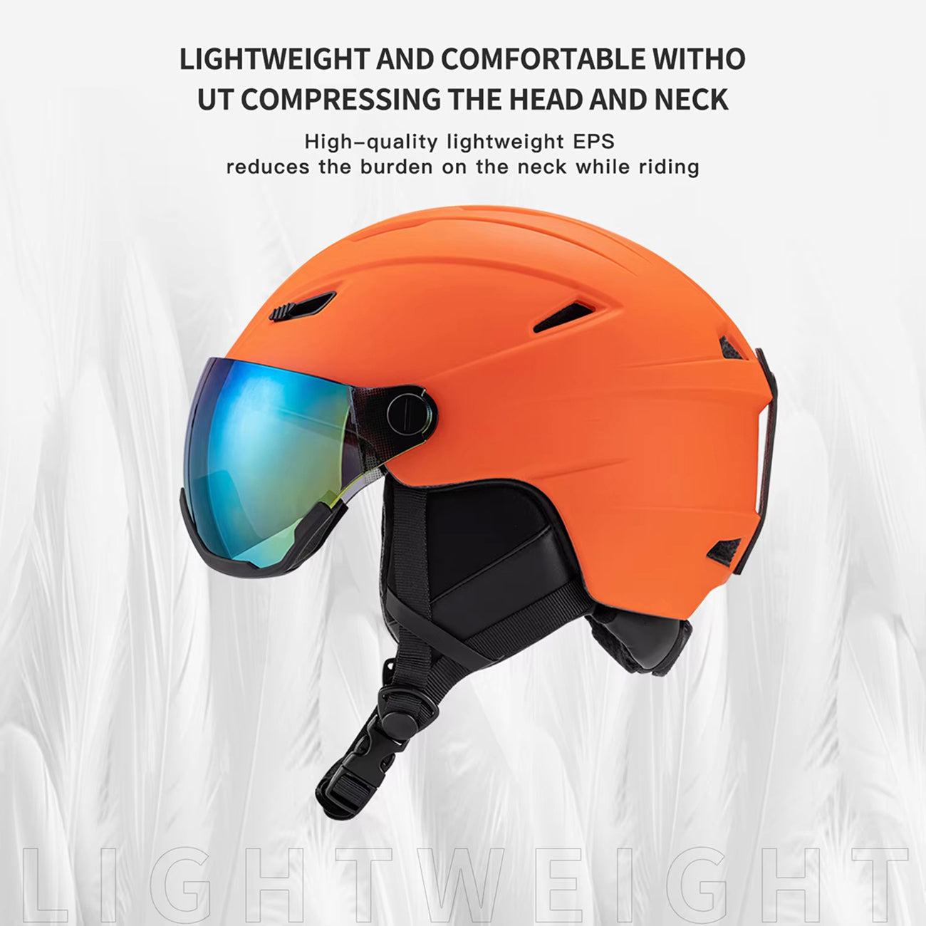 SafexSki Dual-Layer Protected Ski Helmet with Anti-Fog Visor