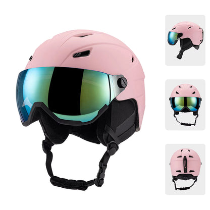 SafexSki Dual-Layer Protected Ski Helmet with Anti-Fog Visor