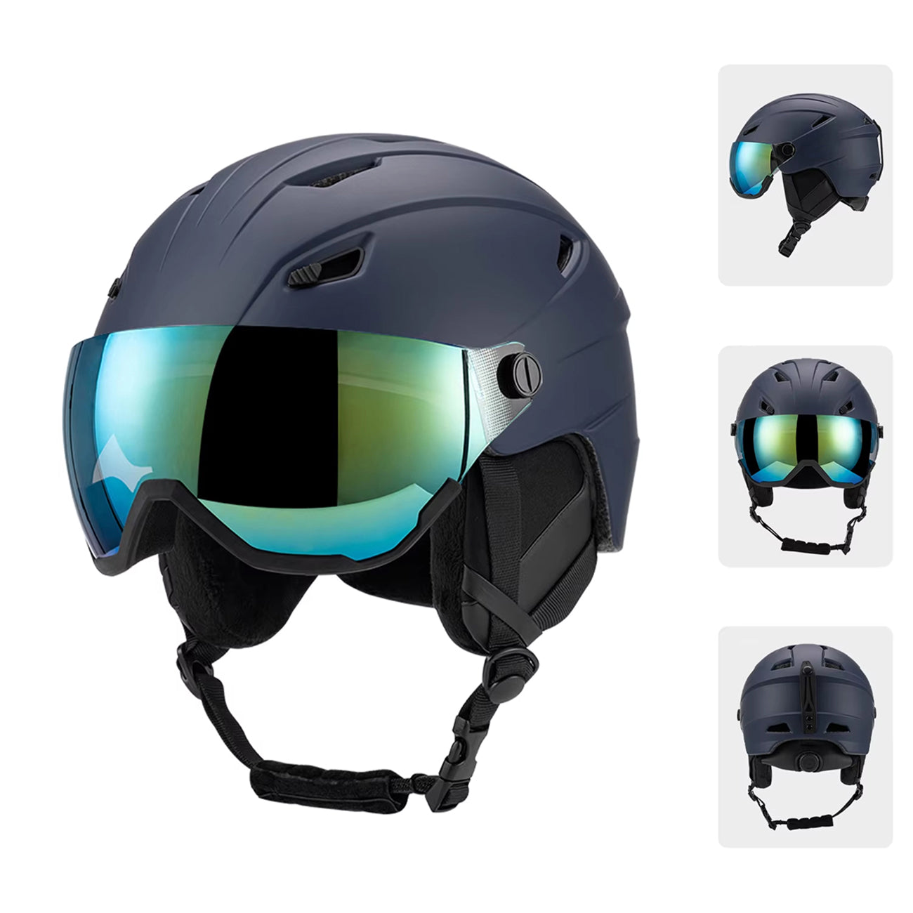 SafexSki Dual-Layer Protected Ski Helmet with Anti-Fog Visor