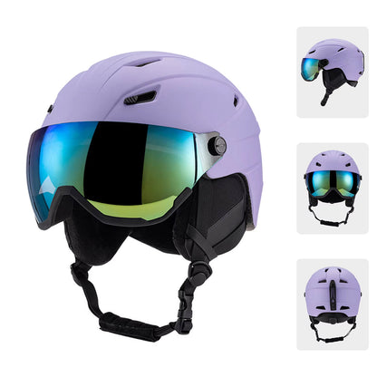 SafexSki Dual-Layer Protected Ski Helmet with Anti-Fog Visor