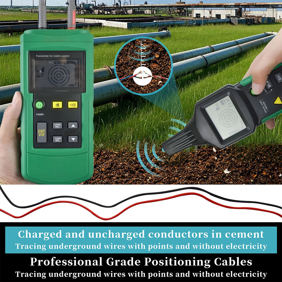 SelMigno MS6818 Professional Underground Cable Locator & Wire Tracer Kit