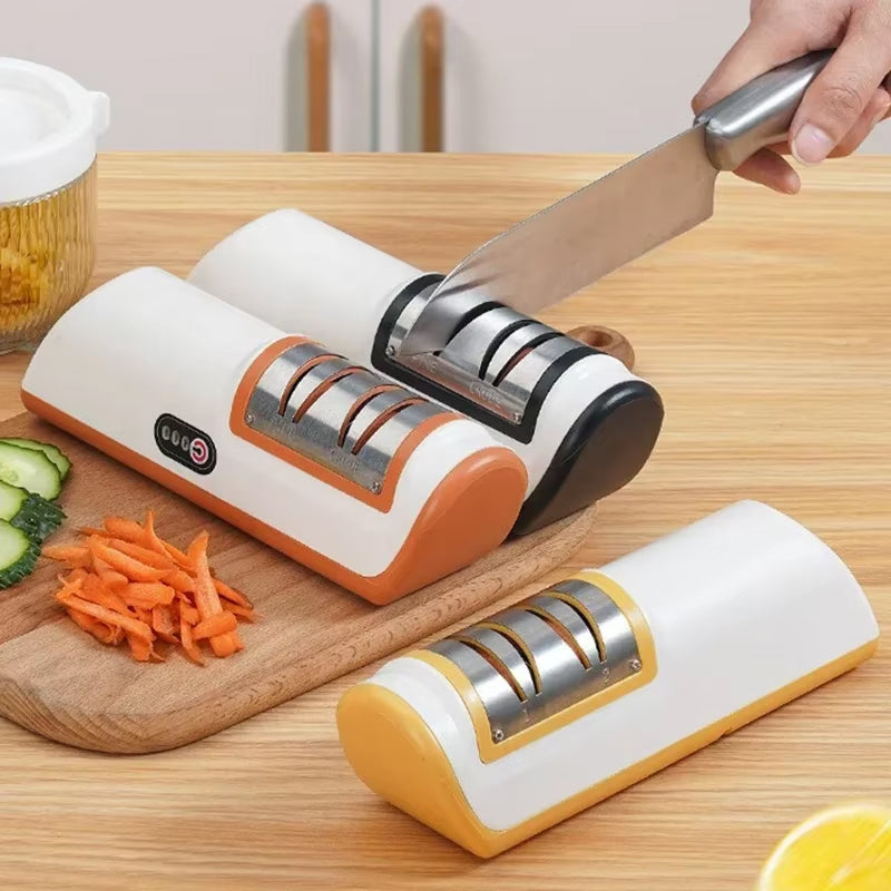SharpyVex 3-Stage Electric Knife Sharpener with Diamond Abrasives