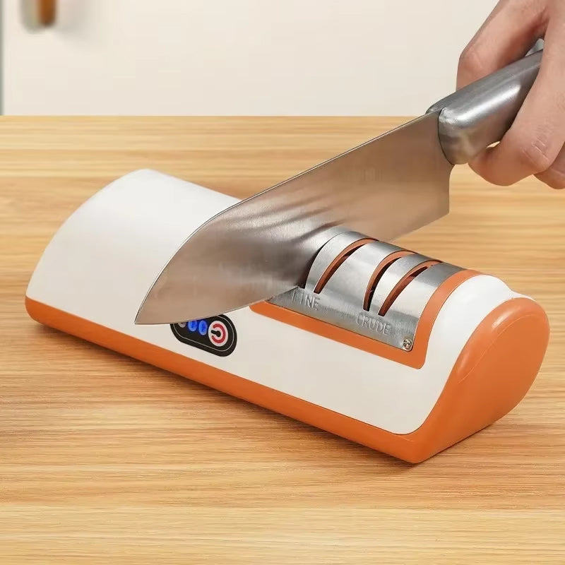 SharpyVex 3-Stage Electric Knife Sharpener with Diamond Abrasives