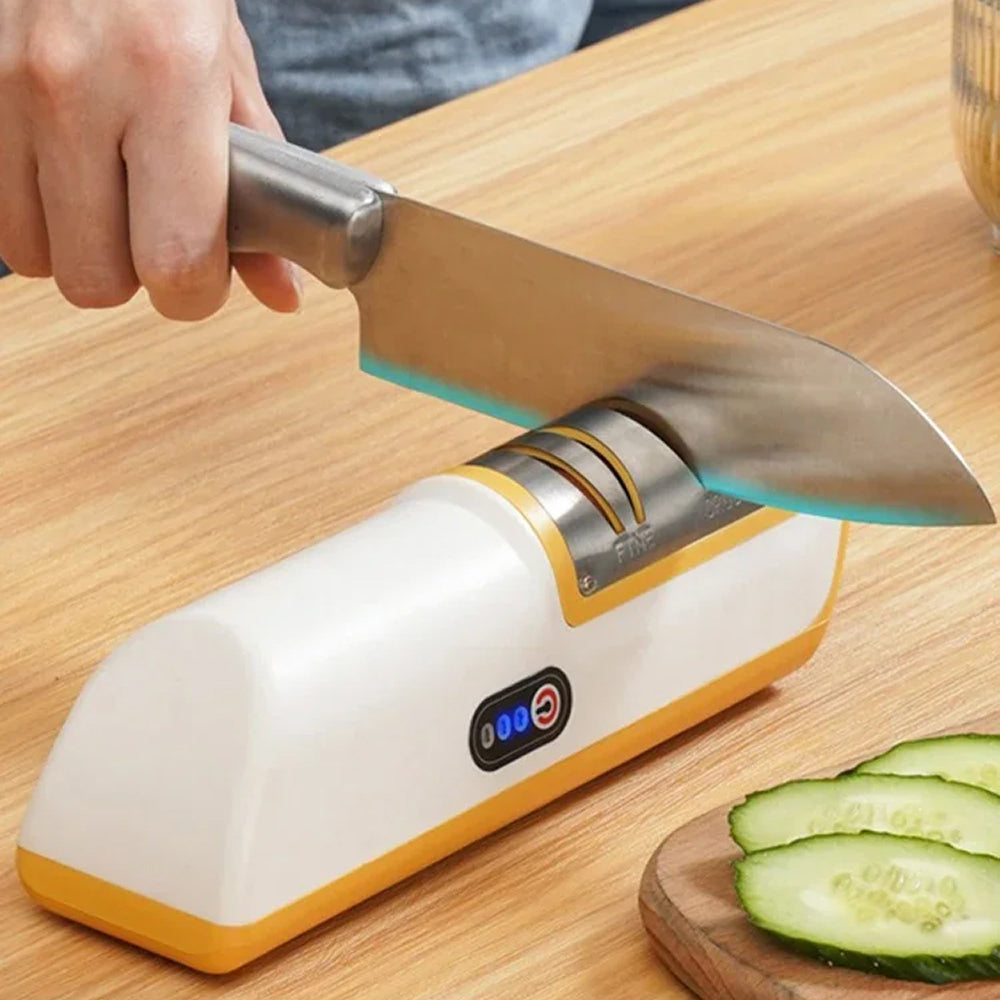 SharpyVex 3-Stage Electric Knife Sharpener with Diamond Abrasives