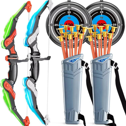 ShotExci Kids Archery Set with LED Bow and 10 Suction Cup Arrows