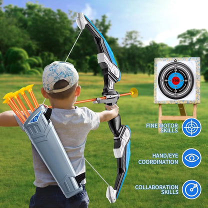 ShotExci Kids Archery Set with LED Bow and 10 Suction Cup Arrows