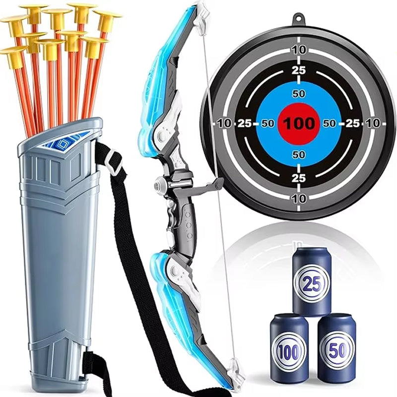 ShotExci Kids Archery Set with LED Bow and 10 Suction Cup Arrows