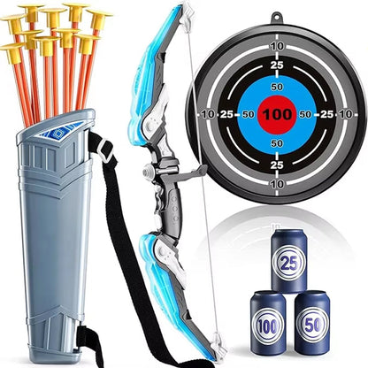 ShotExci Kids Archery Set with LED Bow and 10 Suction Cup Arrows
