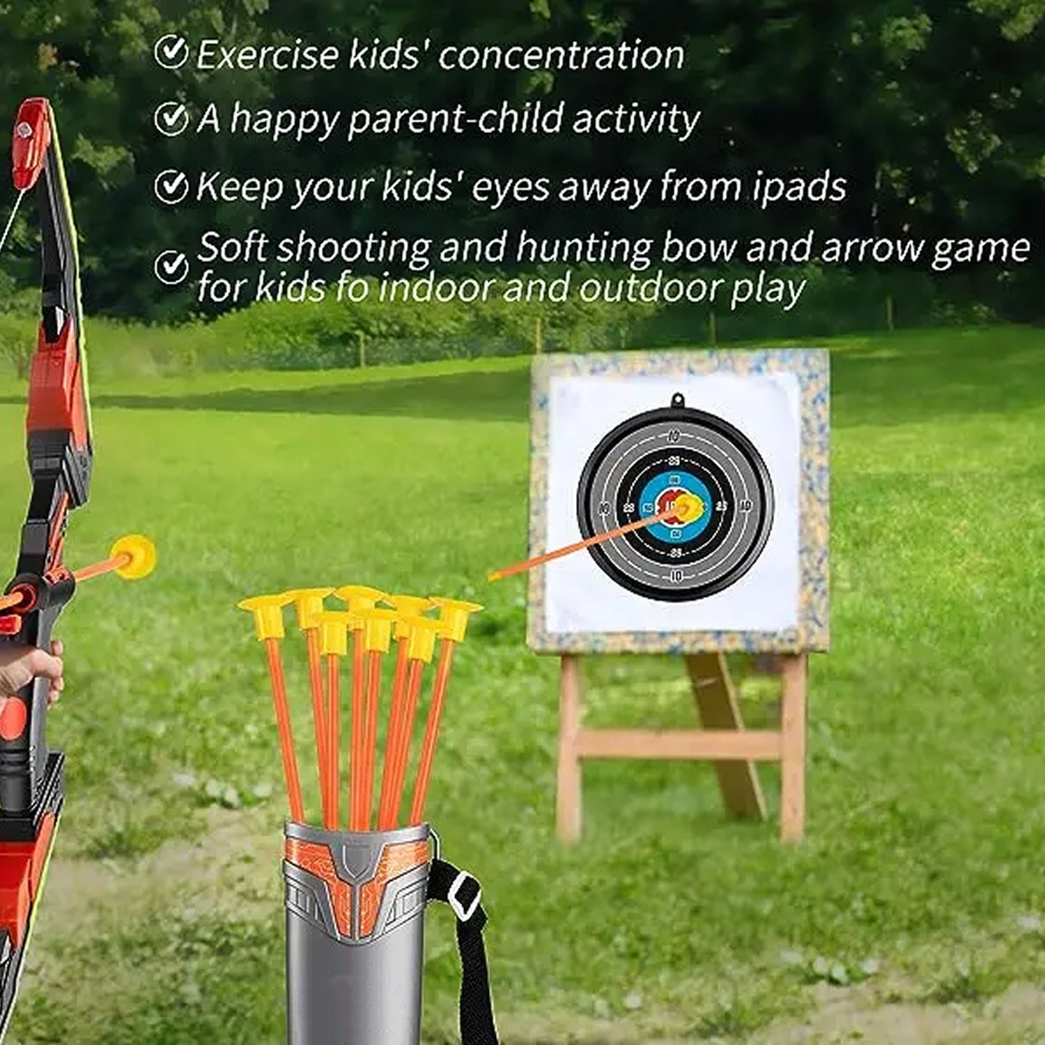 ShotExci Kids Archery Set with LED Bow and 10 Suction Cup Arrows