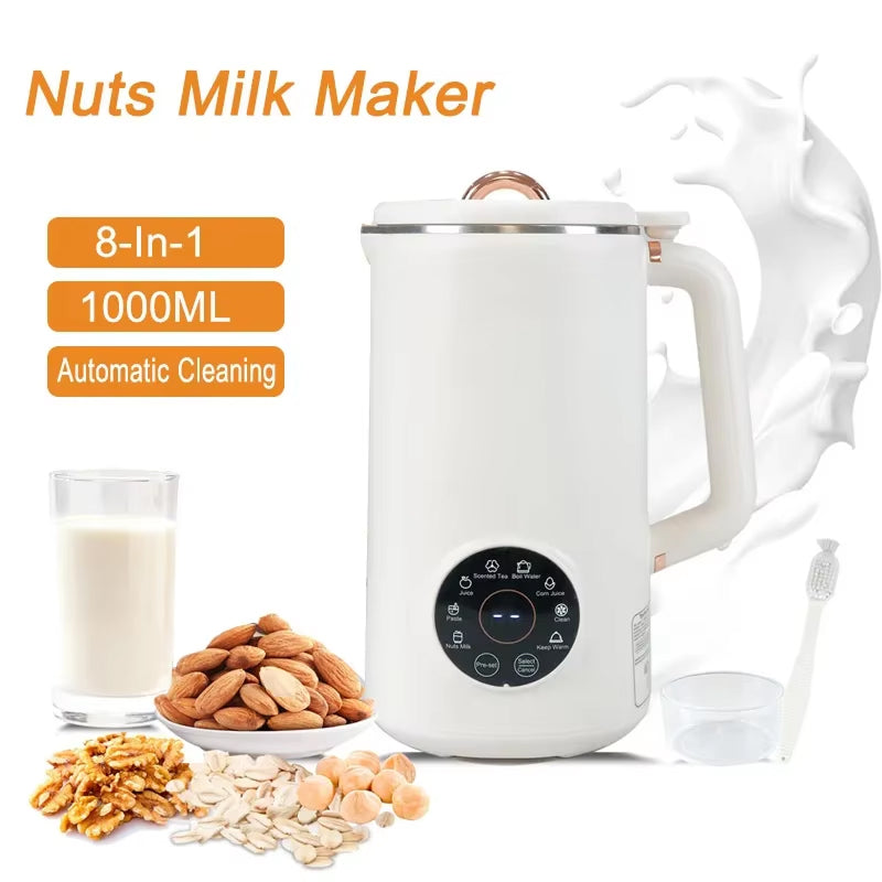 SipyPrep 8-in-1 Automatic Nut Milk Maker & Soy Milk Machine