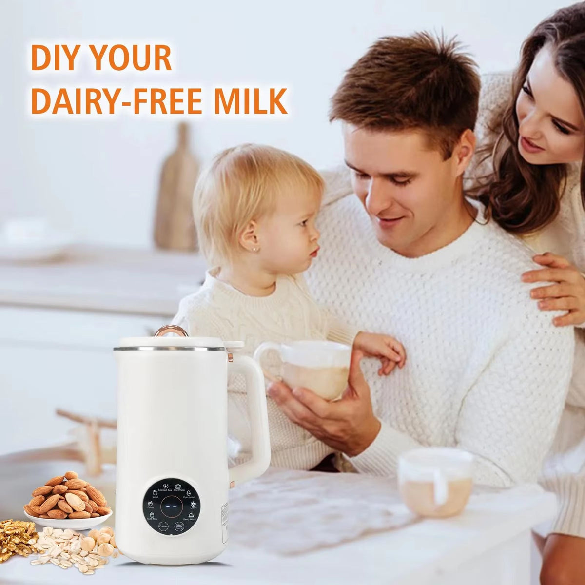 SipyPrep 8-in-1 Automatic Nut Milk Maker & Soy Milk Machine