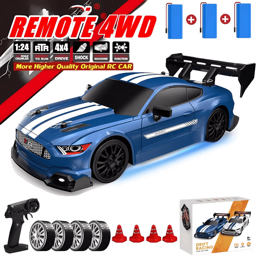 SkidFlux 4WD High-Speed RC Drift Car with LED Lights