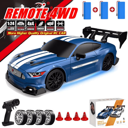 SkidFlux 4WD High-Speed RC Drift Car with LED Lights