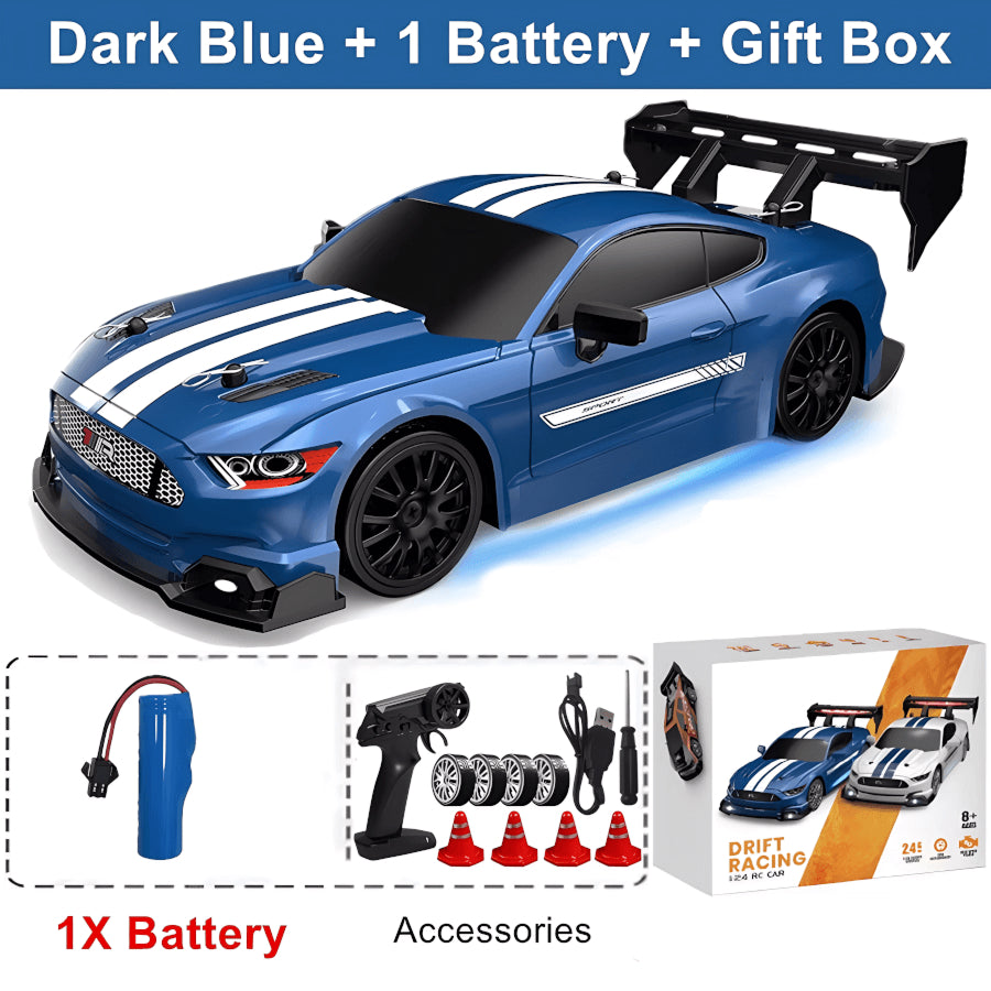 SkidFlux 4WD High-Speed RC Drift Car with LED Lights