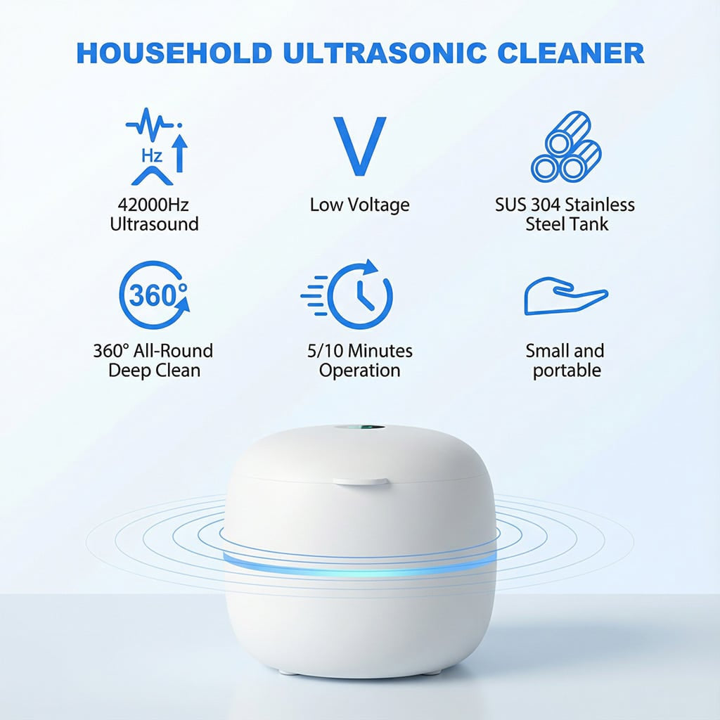 SoniMilix Dental Pod - Ultrasonic UV-C Cleaner for Retainers and Dentures