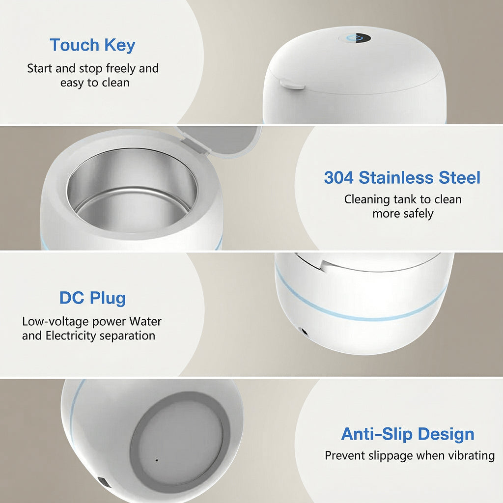 SoniMilix Dental Pod - Ultrasonic UV-C Cleaner for Retainers and Dentures