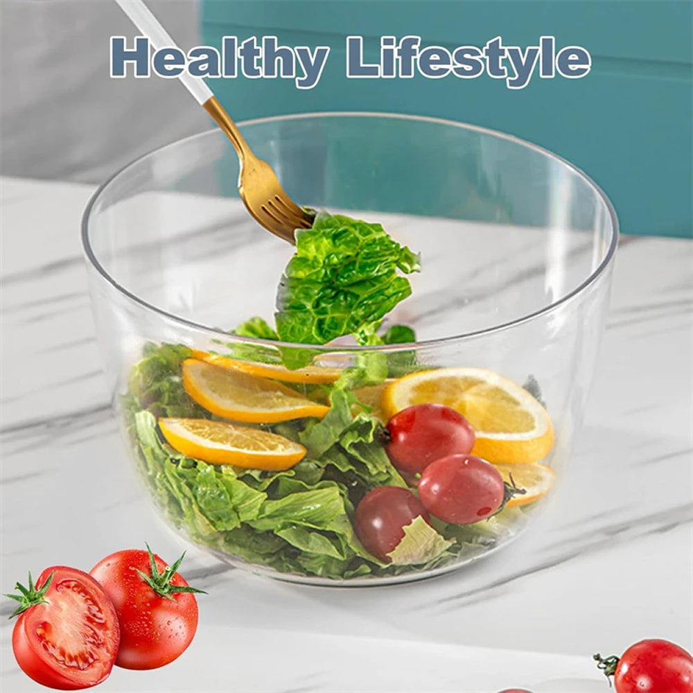 SpiSalix Large Salad Spinner – Easy-Lever Crank, Non-Slip Base & BPA-Free Vegetable Washer