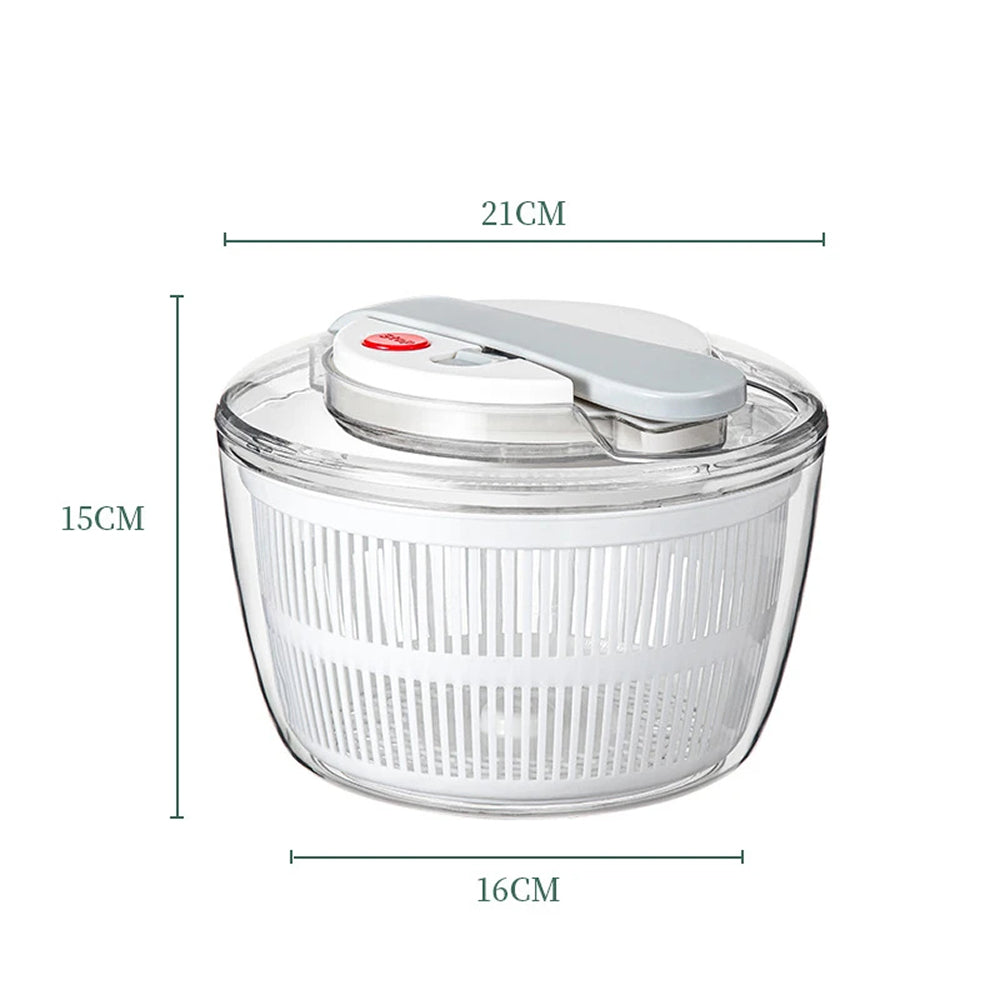 SpiSalix Large Salad Spinner – Easy-Lever Crank, Non-Slip Base & BPA-Free Vegetable Washer