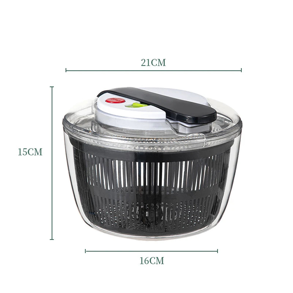SpiSalix Large Salad Spinner – Easy-Lever Crank, Non-Slip Base & BPA-Free Vegetable Washer