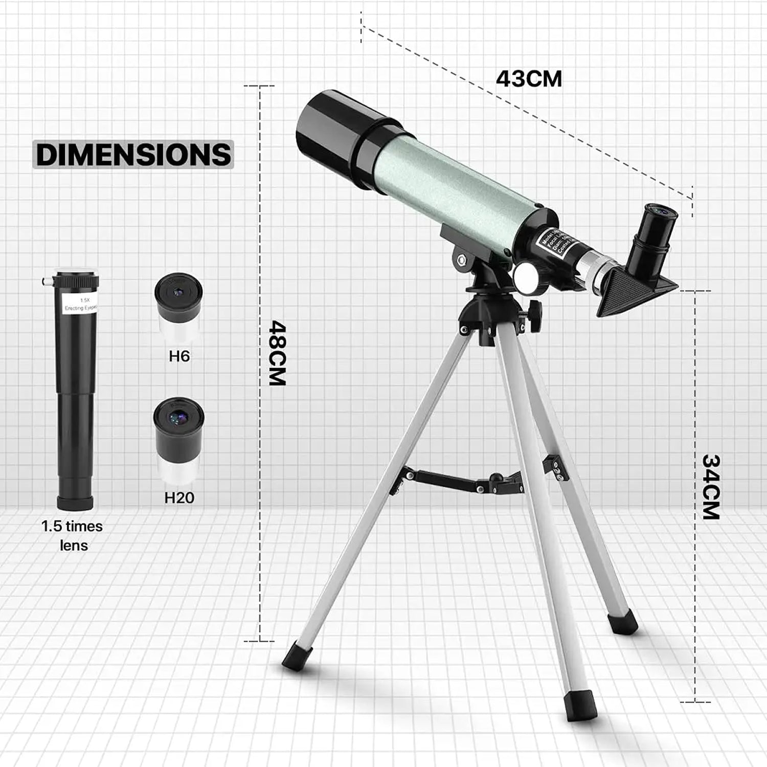 StarySeek Portable 90X High-Power Beginner Telescope