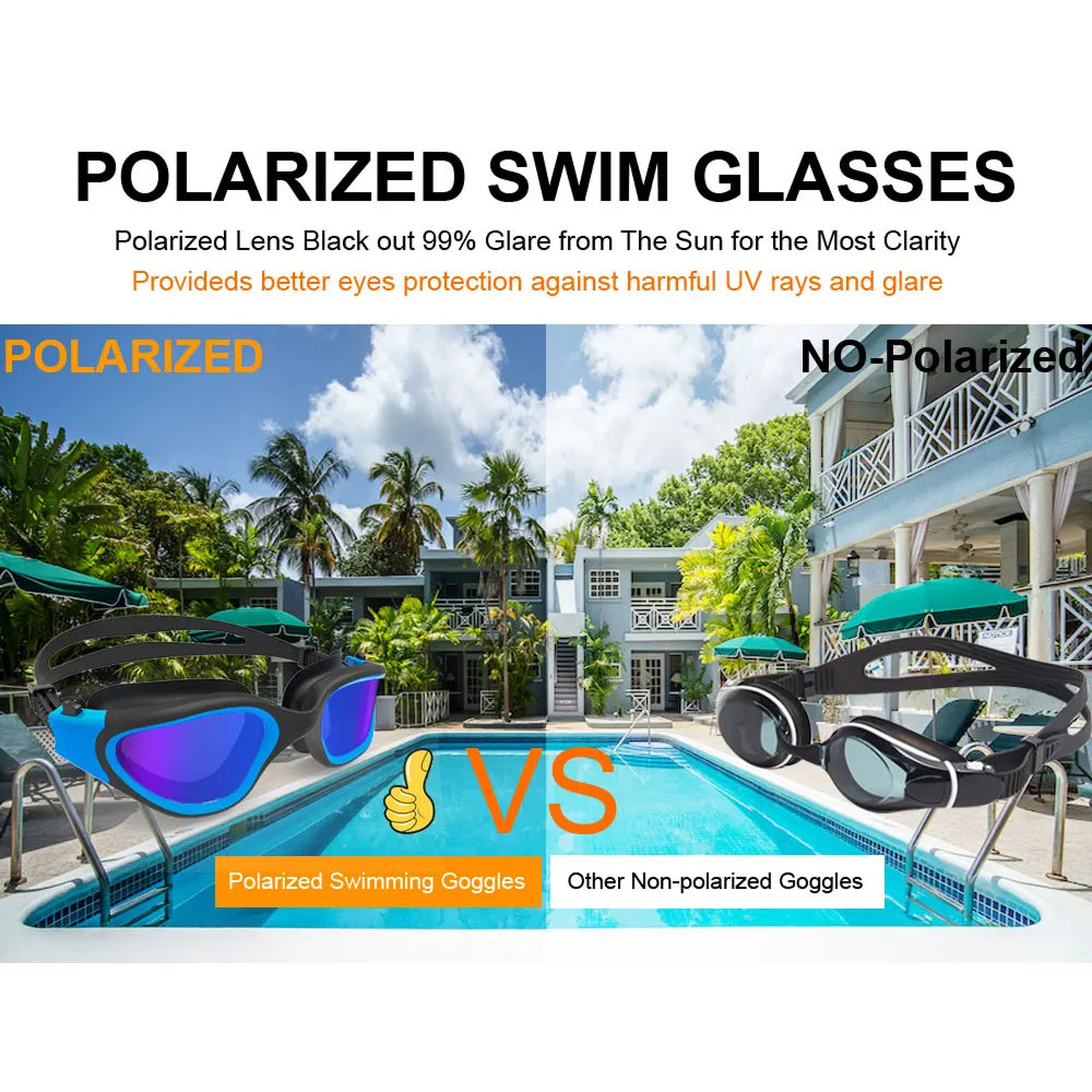 SwiGoxim Anti-Fog Polarised Swim Goggles with UV Protection