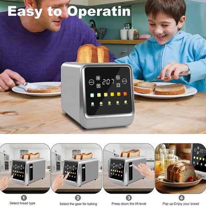 SwinLide Smart Toaster with LCD Touchscreen and 6 Shade Levels