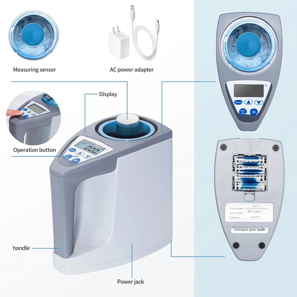 SynBenal High Precision Grain Moisture Tester for Corn Wheat Rice