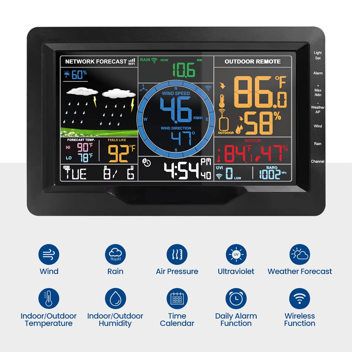 TaciAtmos 8-in-1 Professional Wi-Fi Weather Station