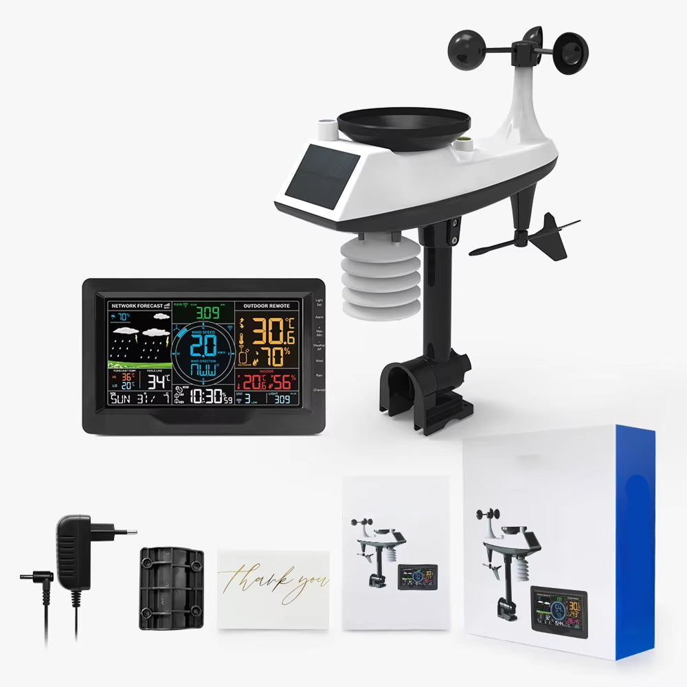 TaciAtmos 8-in-1 Professional Wi-Fi Weather Station