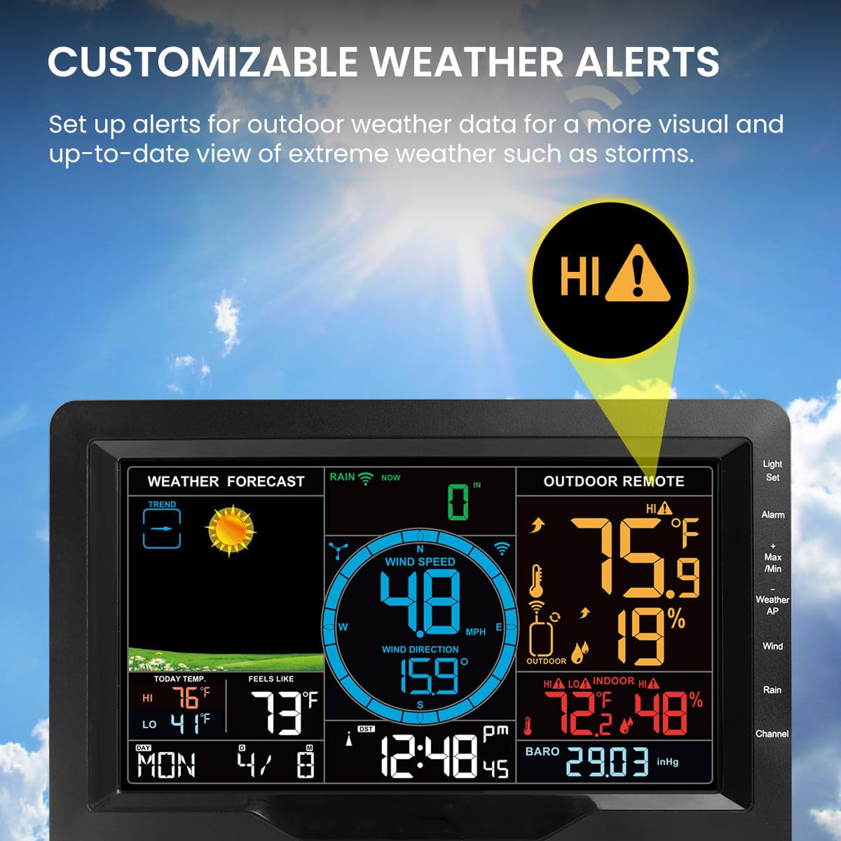 TaciAtmos 8-in-1 Professional Wi-Fi Weather Station